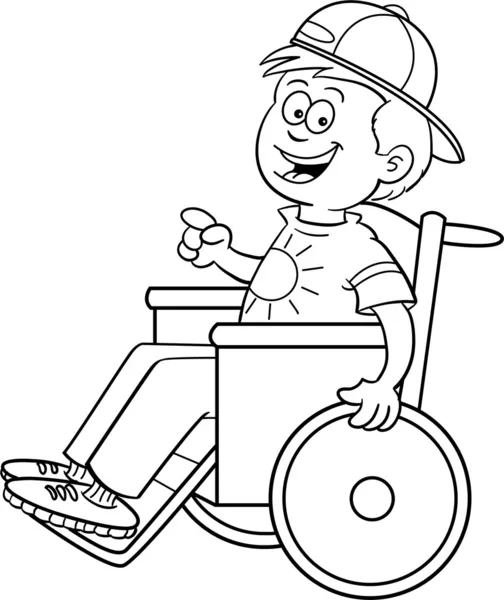 Хлопчик у інвалідному візку — стоковий вектор