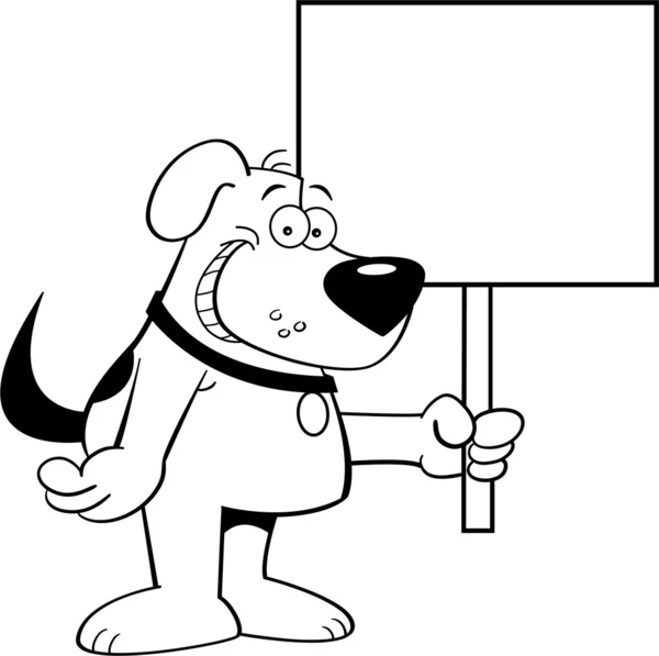 Perro con un signo — Archivo Imágenes Vectoriales