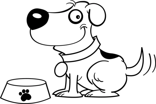 Bir köpek yemek köpek — Stok Vektör