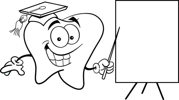 Dent avec un signe — Image vectorielle