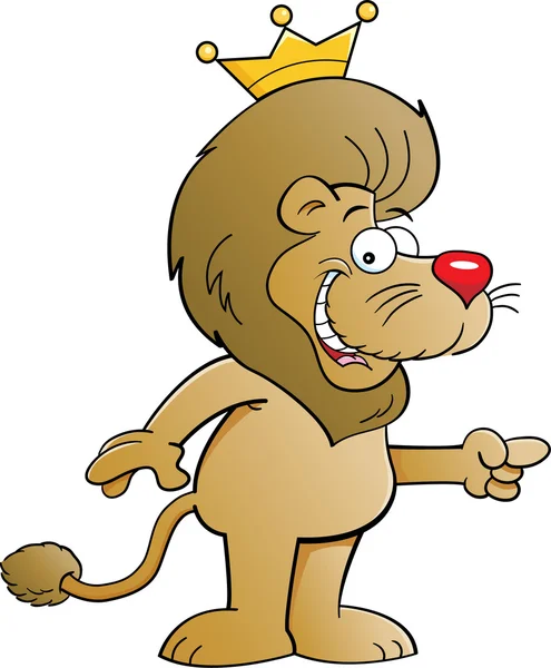 Lion avec une couronne — Image vectorielle