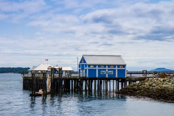 Pier and Boardwalk in Sydney BC Stock Photo