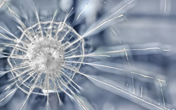 Cracks in an armoured glass — Stock Photo, Image