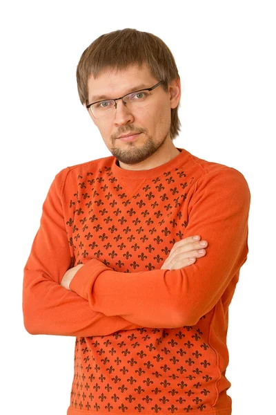 Mladý muž s brýlemi Stock Obrázky