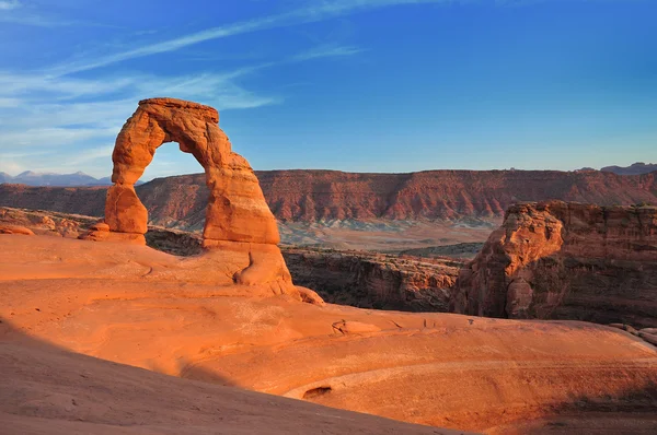 Delicate Arch sunset — Stock Photo, Image