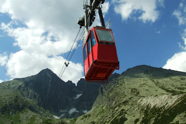 stock image Red cable railway