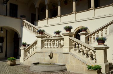 Stairs in castle clipart