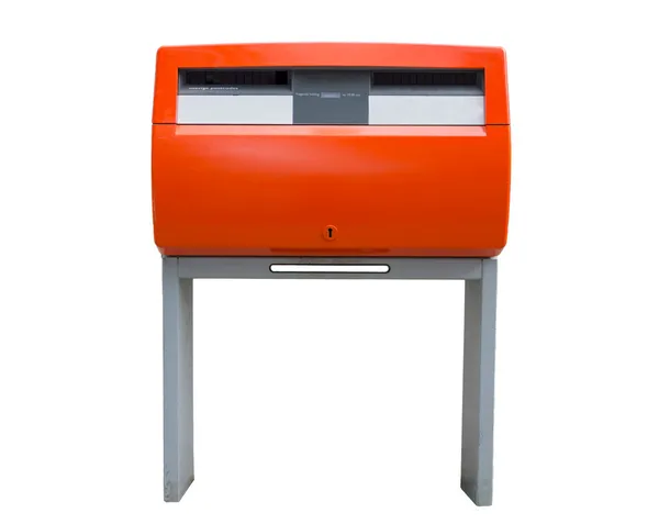 Orange Dutch public mailbox — Stock Photo, Image