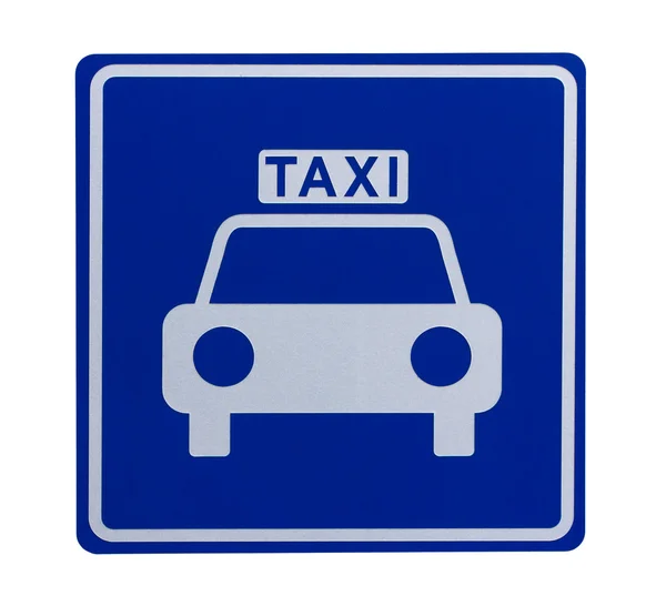 Segnaletica stradale che indica una postazione taxi — Foto Stock