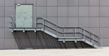 Fire Stairwell on the side of a building clipart