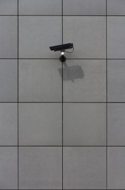 Big brother: Surveillance camera aimed at his target clipart