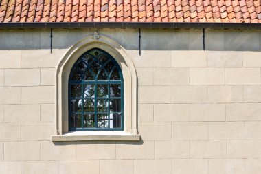 Church wall with a window clipart