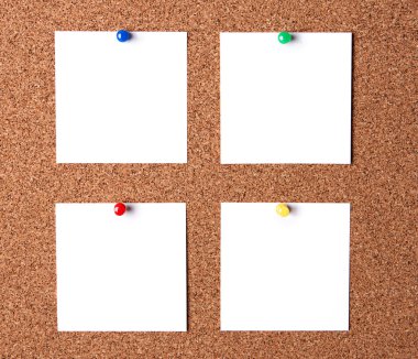 Messages on cork board clipart