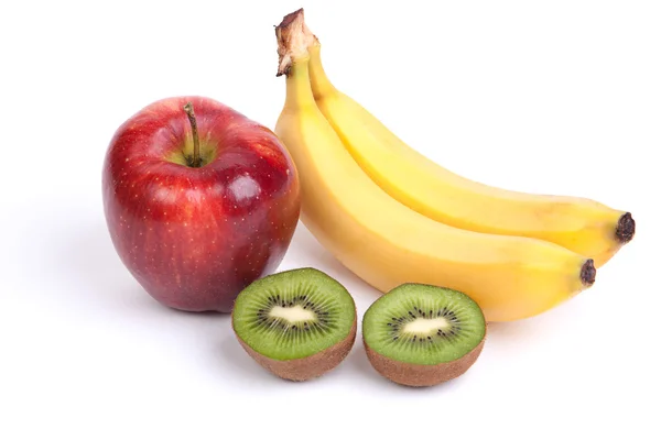 beyaz zemin üzerine bazı meyveler