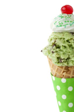 Cropped avocado ice cream clipart