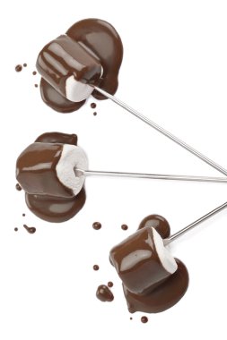 Mallows dipped on chocolate syrup clipart