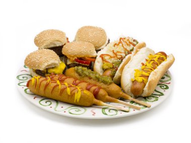 Platter of food clipart