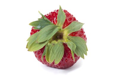 Beyaz arkaplanda çilek