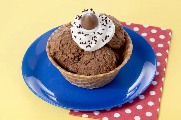 巧克力味冰淇淋 — 图库照片
