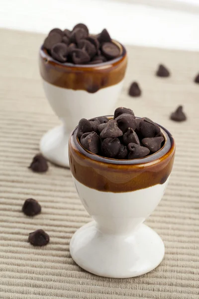 Beijos de chocolate na xícara — Fotografia de Stock