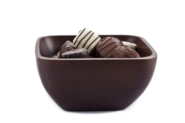 碗里的巧克力 — 图库照片