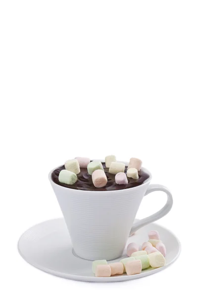 Schokolade in bunte Malven getaucht — Stockfoto
