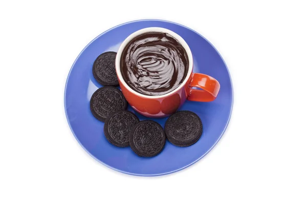 Choklad doppade cookies — Stockfoto