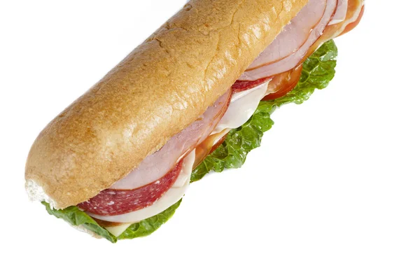 Обрезанный сэндвич с ветчиной — стоковое фото