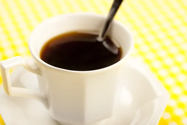 Taza de café con cuchara — Foto de Stock
