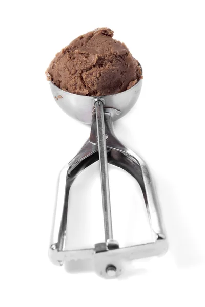 チョコレート味のアイス クリーム スクープ — ストック写真