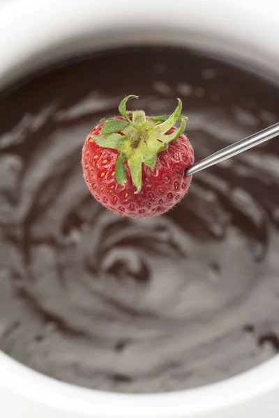 Aardbeien en chocolade saus — Stockfoto