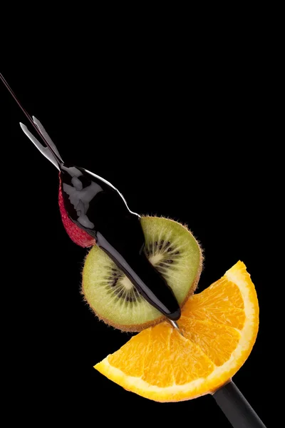 Erdbeer-Kiwi und Orange — Stockfoto