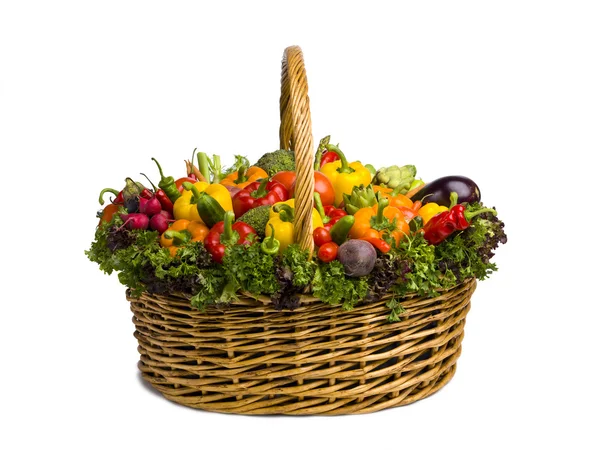 Lado de cesta de verduras — Foto de Stock