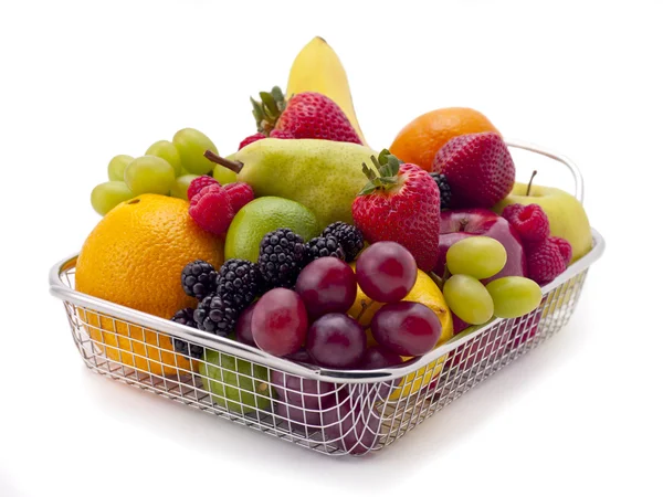 Cesto de compras de frutas — Fotografia de Stock