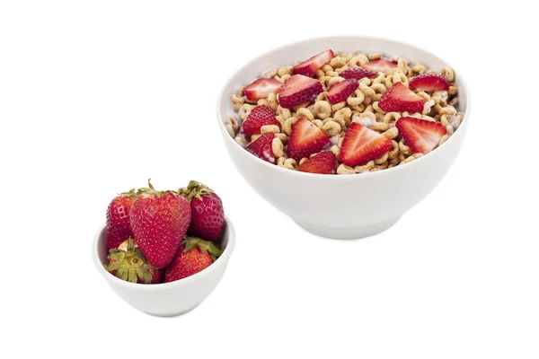 Fresas y cereales para el desayuno — Foto de Stock