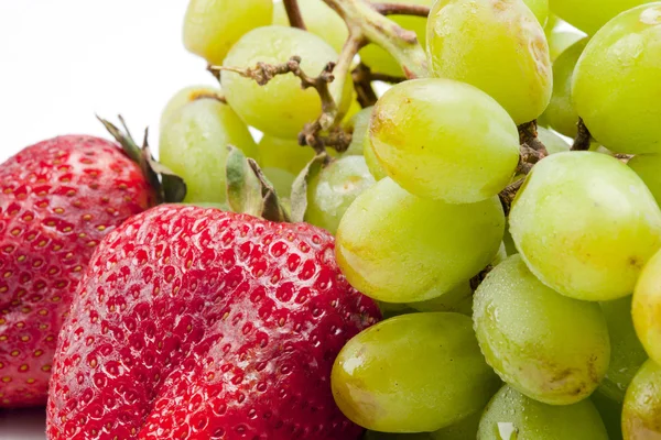 Strawberries and Grapes — Stock Photo, Image