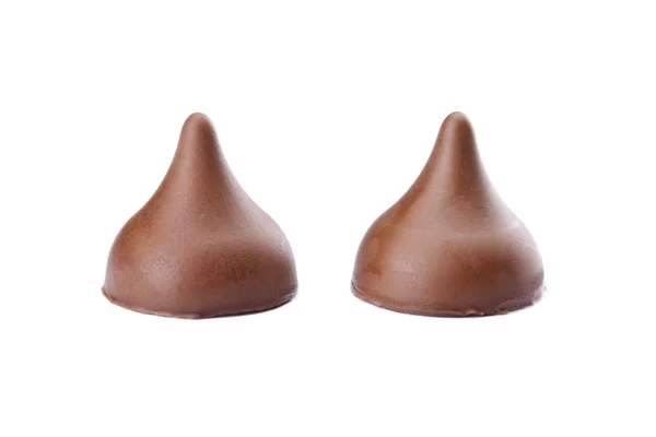 Dois beijos de chocolate — Fotografia de Stock