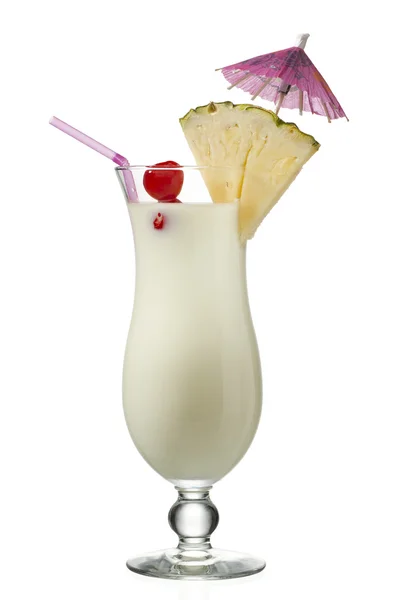 Вид на ананасовый молочный коктейль — стоковое фото