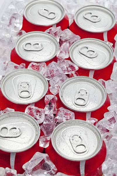 Eight pop cans — Stock Photo, Image