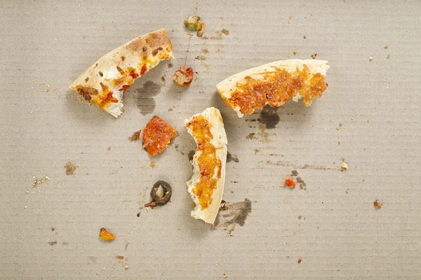 Tacco avanzo pizza crosta — Foto Stock