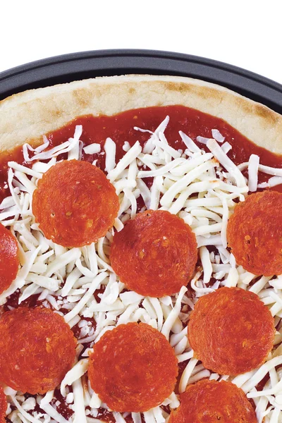 Ost och pepperoni pizza — Stockfoto