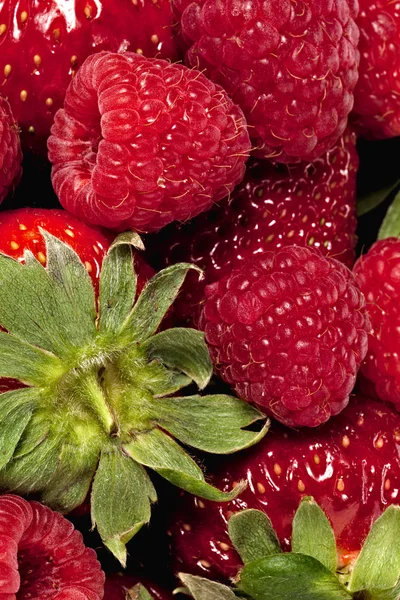 Close up image of red raspberries — Stock Photo, Image