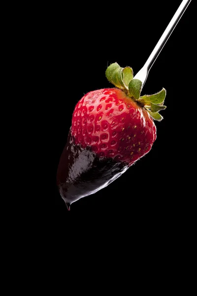 苺とチョコレートのディップ — ストック写真