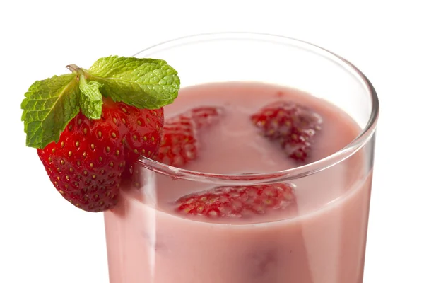 Schuss Erdbeer-Milchshake — Stockfoto