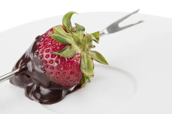 Trawberry na fondue stick — Stock fotografie