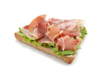 A bread withprosciutto and vegetables clipart