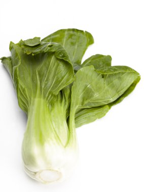 taze bok choi yaprakları