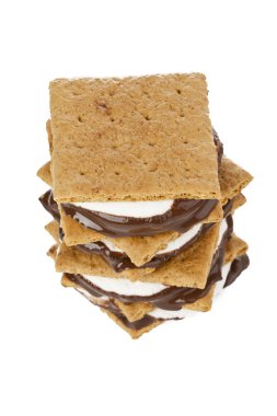 Smore sandwich in white clipart