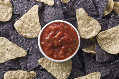 Nachos and salsa clipart