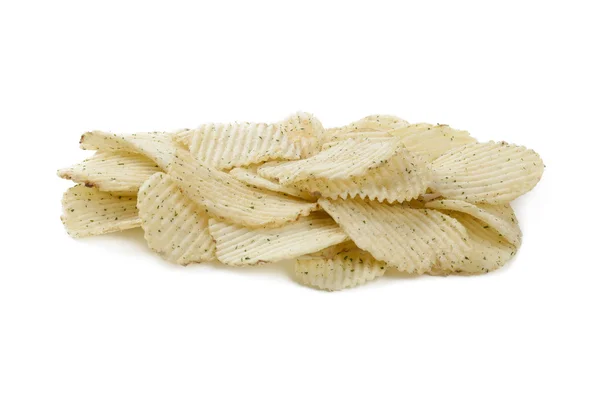 Kupie kwaśną śmietaną i chipsy o smaku cebuli — Zdjęcie stockowe